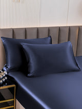 [Mørkeblå] SilkSilky-DK 22Momme Pillowcase 002