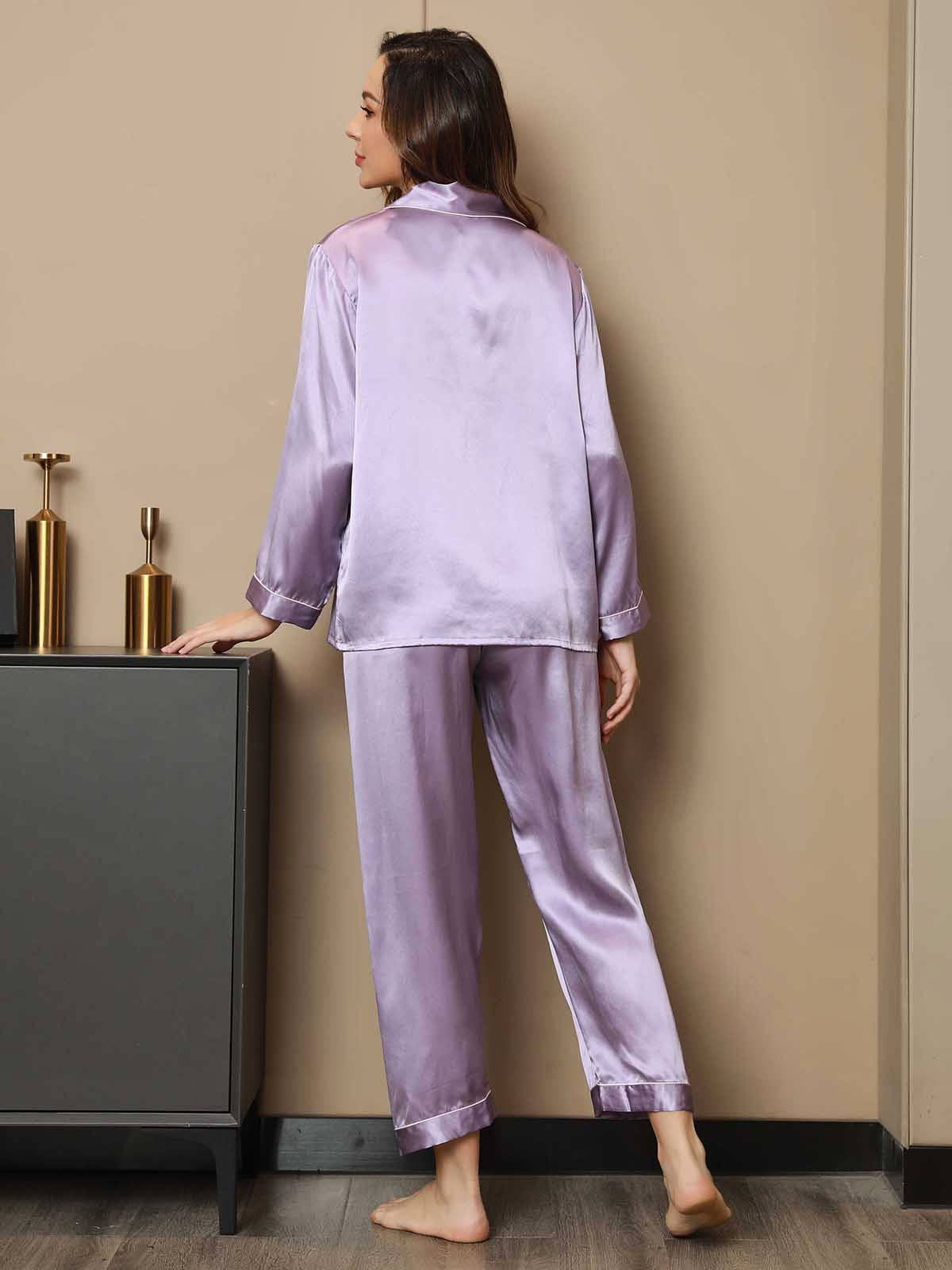 SilkSilky-DK Revers Dame Pyjamas Lavendel 002