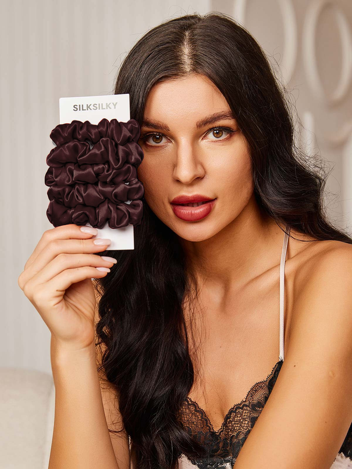 [Brun] SilkSilky-DK 19Momme Scrunchie 002