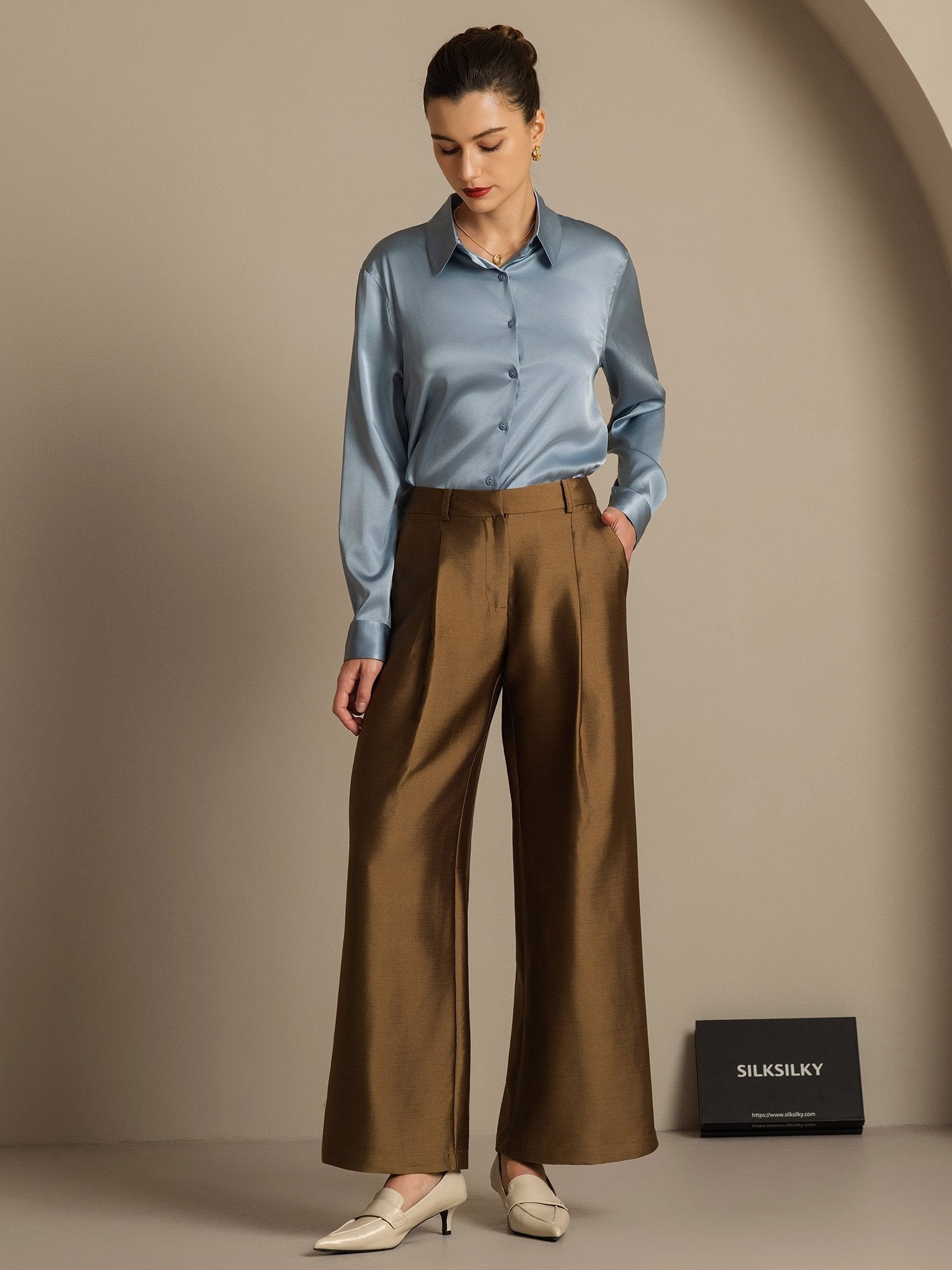 [Bronze] SilkSilky-DK 32Momme Silke Womens Pants 007,