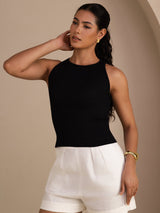 [Sort] SilkSilky-DK Sleeveless Round Neck Camisole Top 003