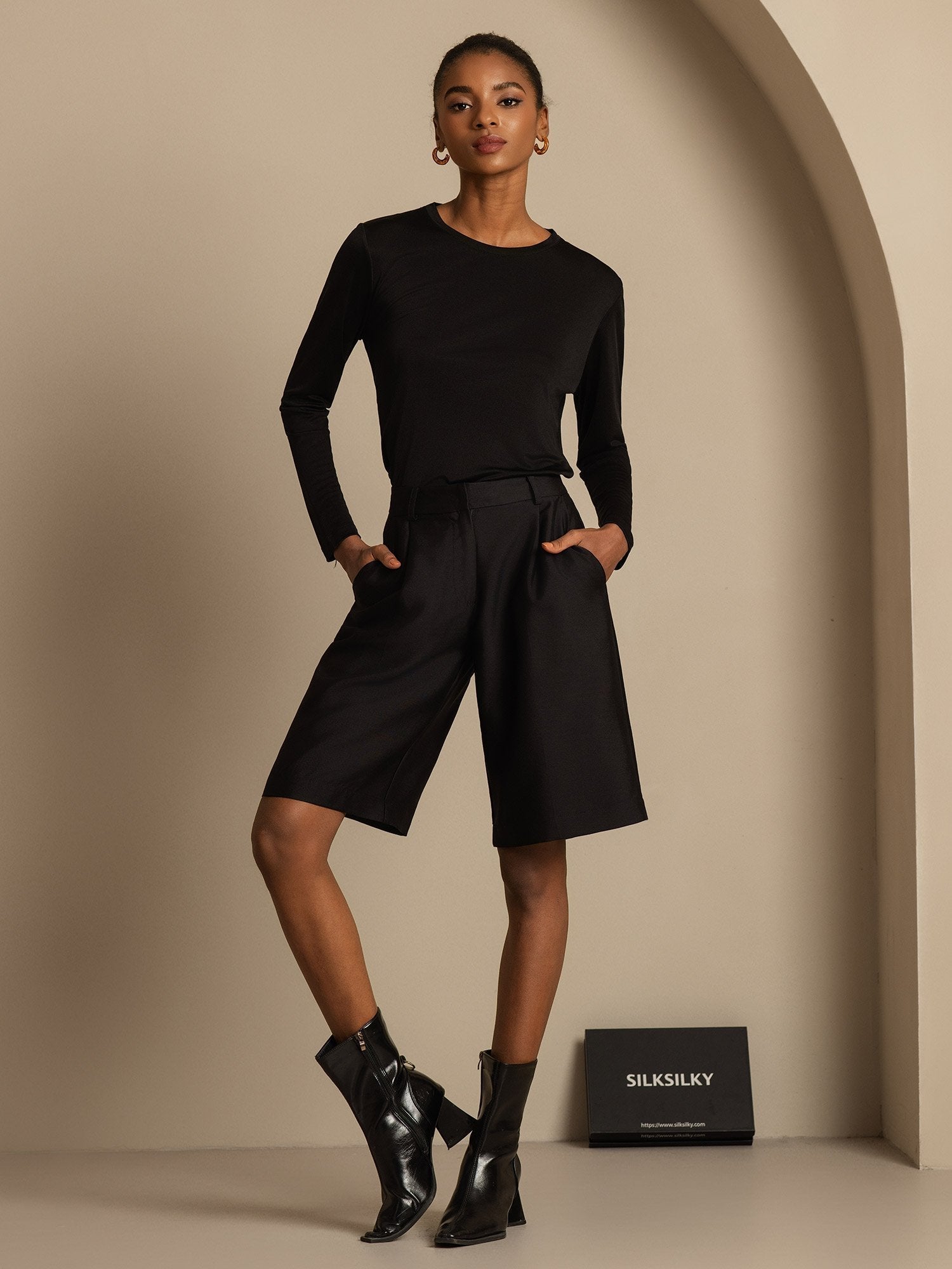 [Sort] SilkSilky-DK 32Momme Silke Womens Shorts 005,