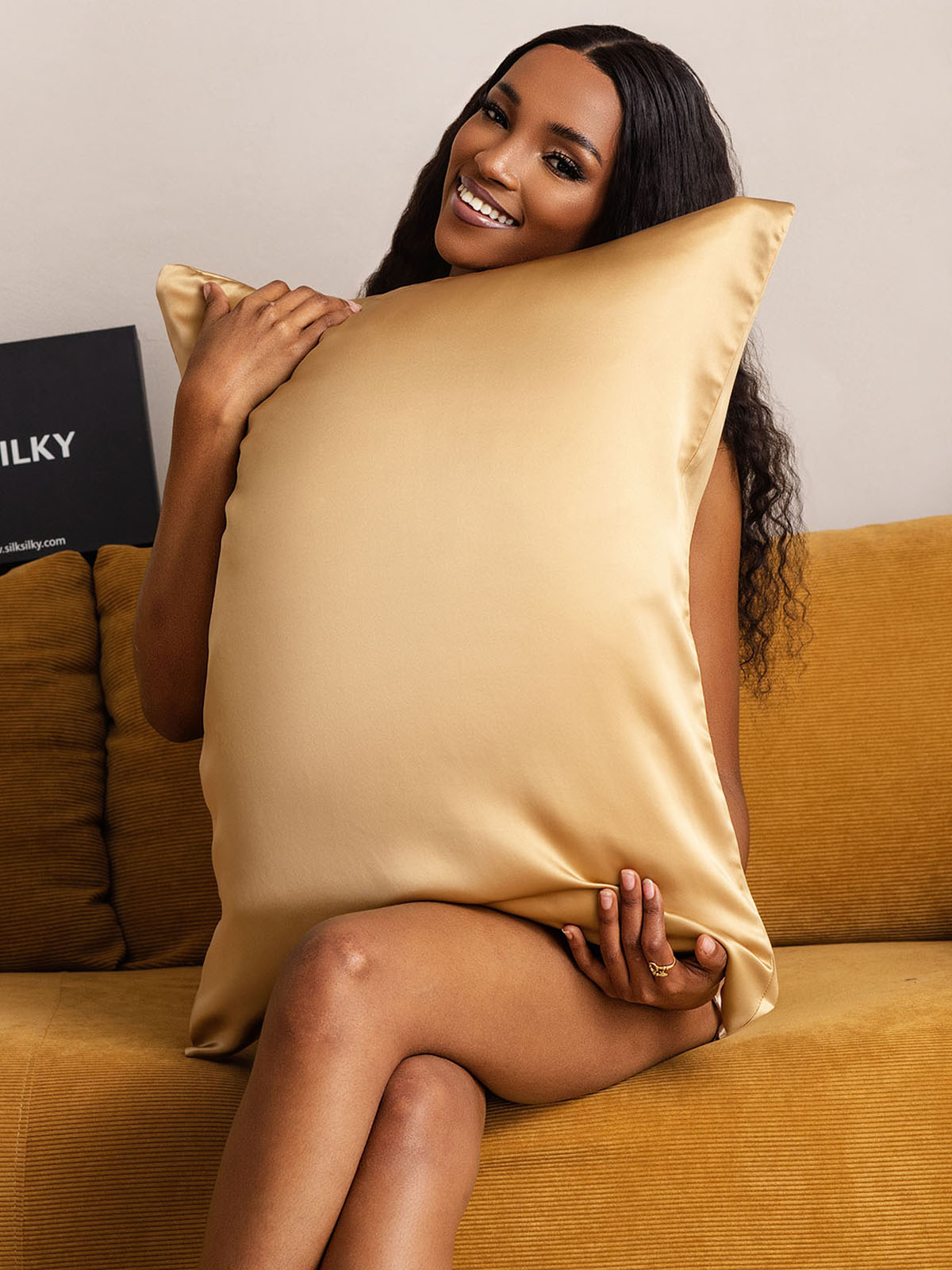 [Sort+Sølv] SilkSilky-DK 22Momme Pillowcase 004