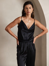 [Sort] SilkSilky-DK Spaghetti Strap Cowl Neck Camisole Top 004