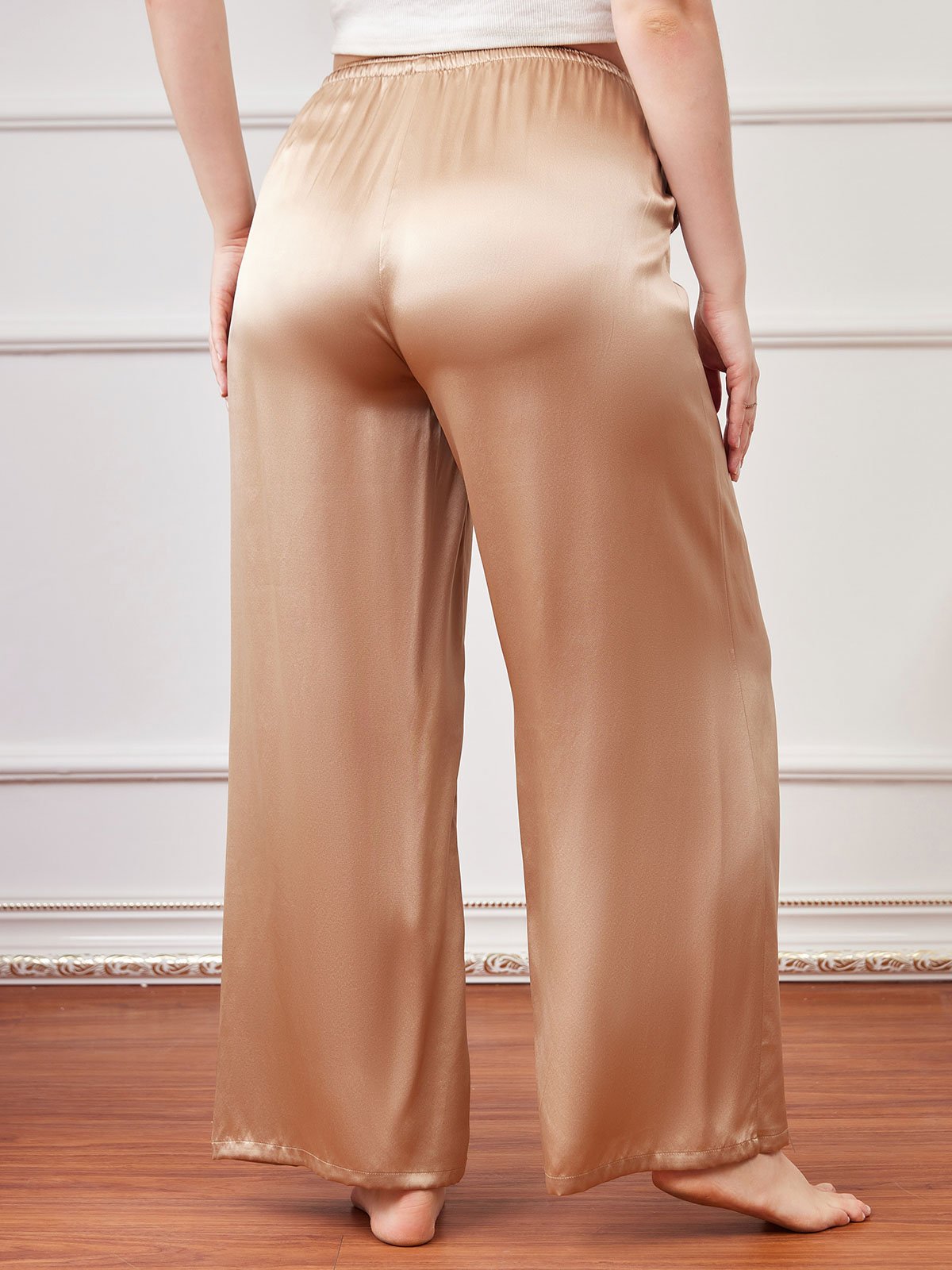 SilkSilky-DK-Pure-Silk-Plus-Size-Womens-Pants-Champagne-002