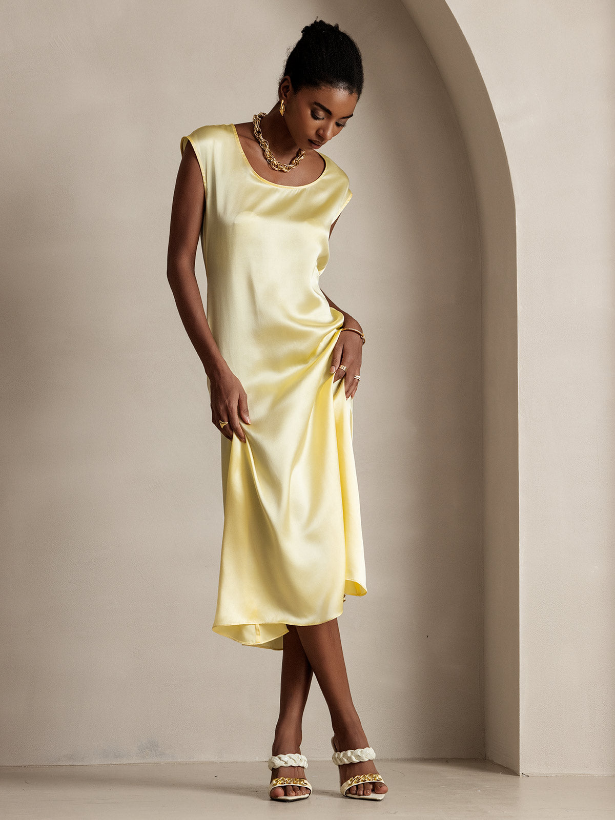 [Lysegul] SilkSilky-DK 19Momme Silke Dress 005