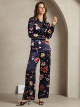 [Marine Blomster] SilkSilky-DK 19Momme Silke Womens Outfit Sets 004