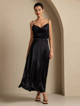 [Sort] SilkSilky-DK Spaghetti Strap Cowl Neck Women's Outfit Sets 006