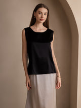 [Sort] SilkSilky-DK Sleeveless Round Neck Camisole Top 001