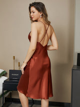 [Karamel] SilkSilky-DK Sleeveless V Neck Natkjole 004