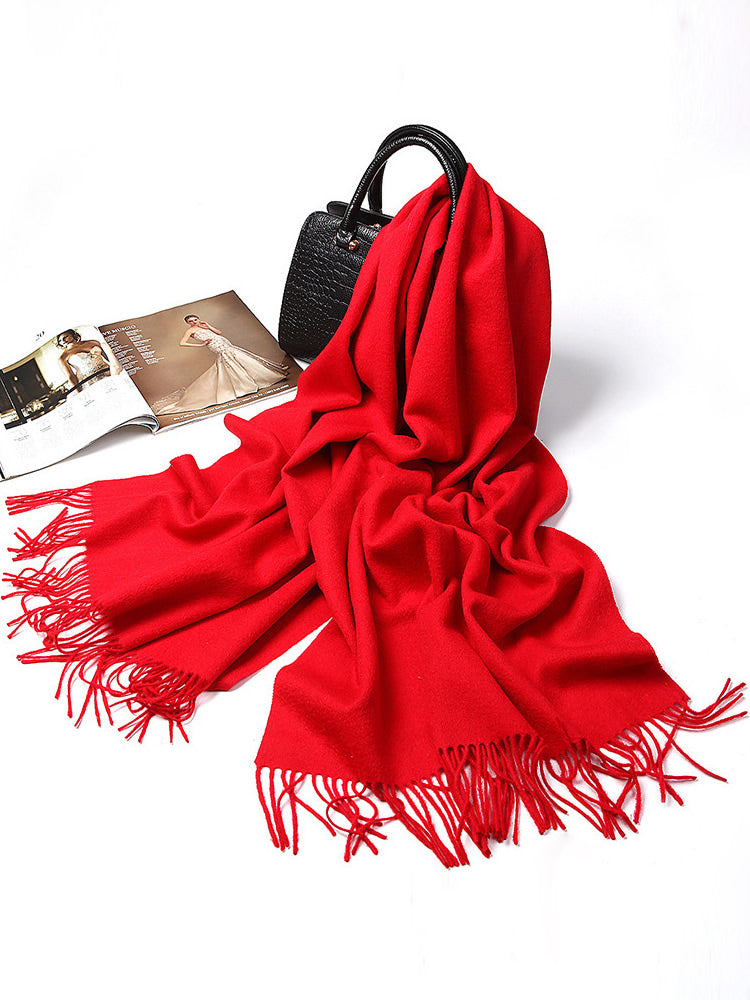 [Rød] SilkSilky-DK Scarf 005