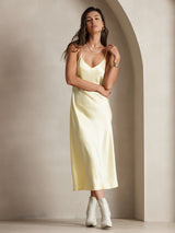 [Lysegul] SilkSilky-DK Sleeveless V Neck Kjole 003