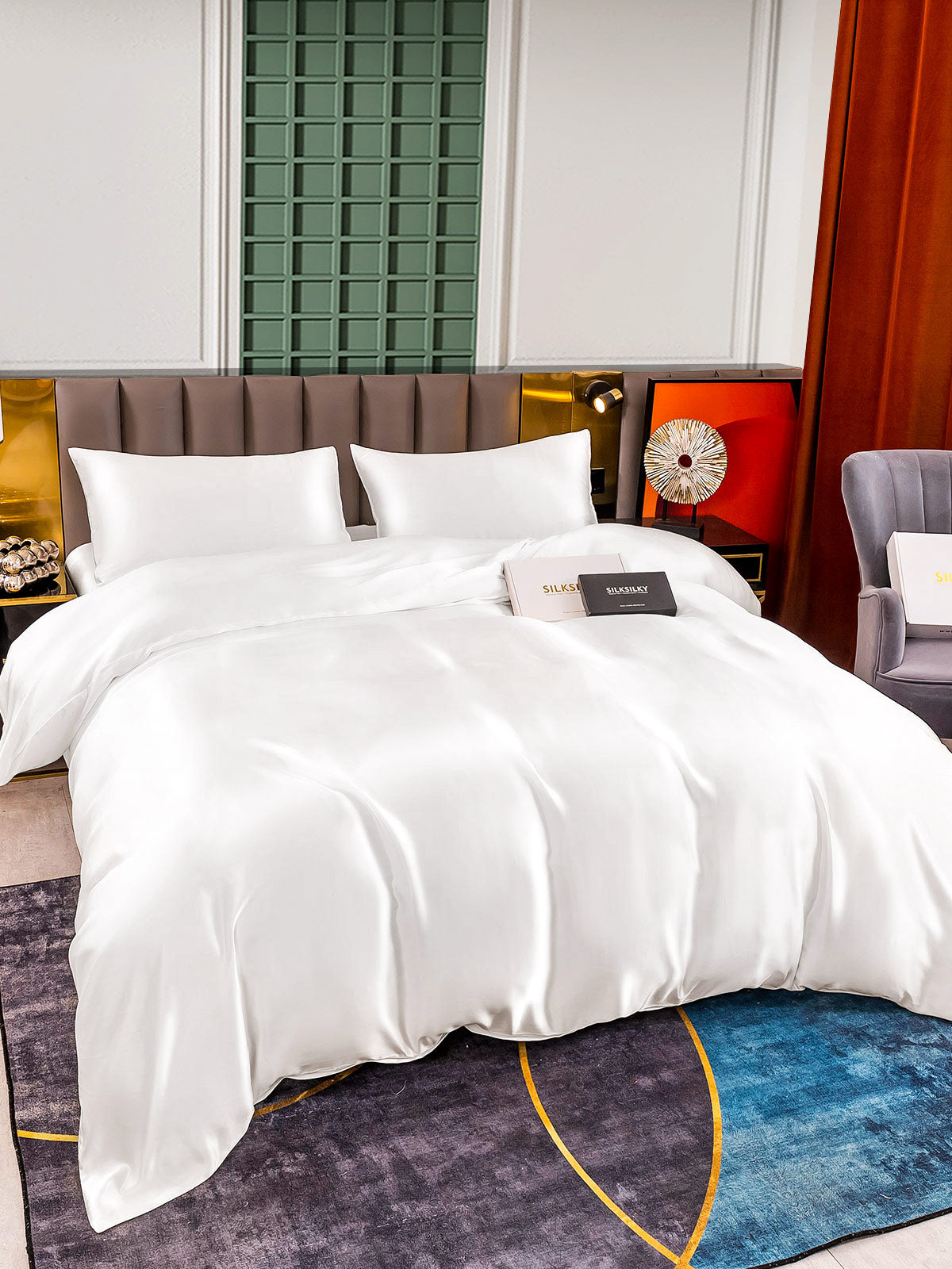 [Hvid] SilkSilky-DK 25Momme Bedding Set 003
