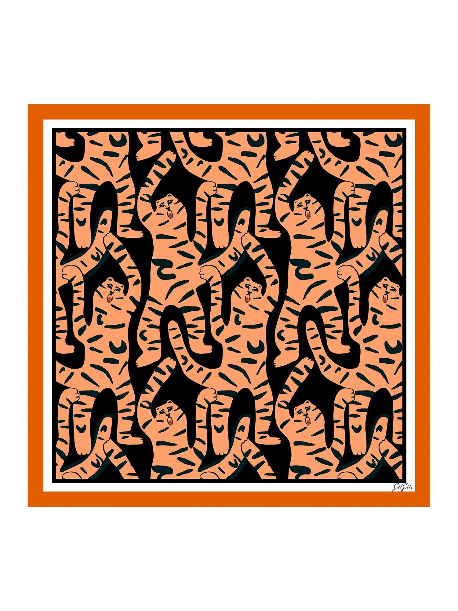 [Sort Tiger] SilkSilky-DK Scarf 001