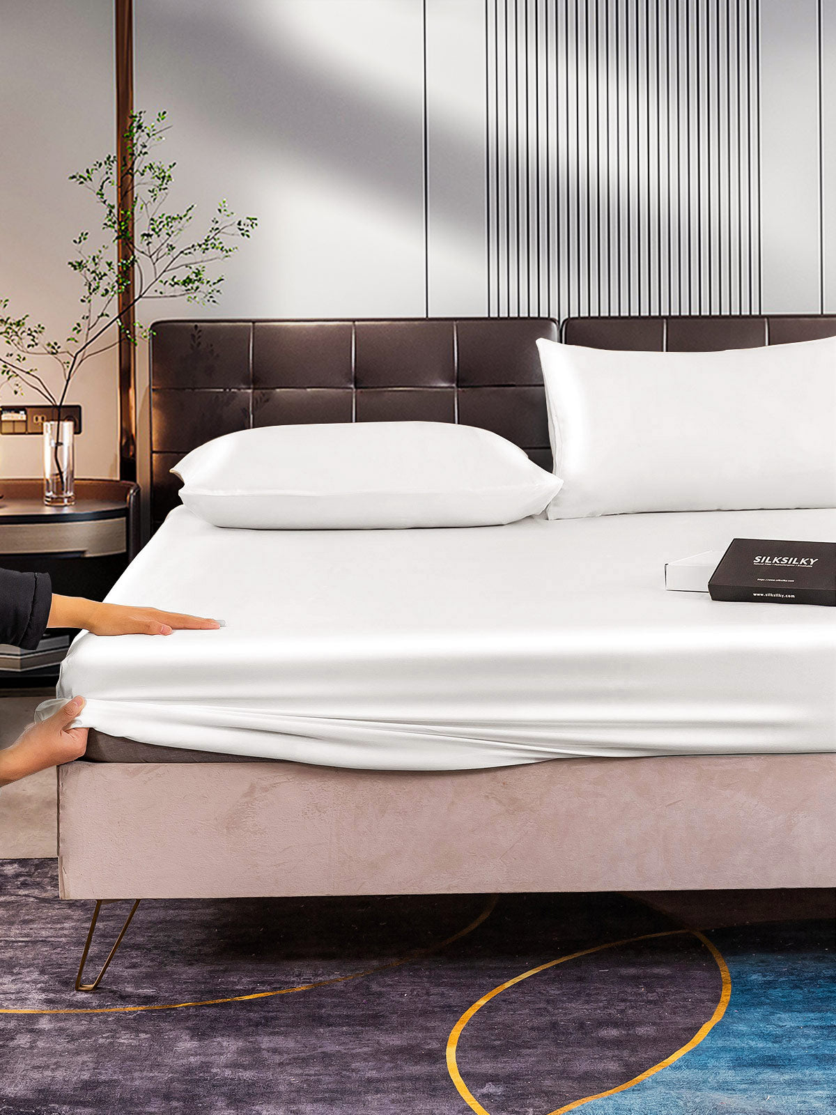 [Hvid] SilkSilky-DK 22Momme Bedding Set 004