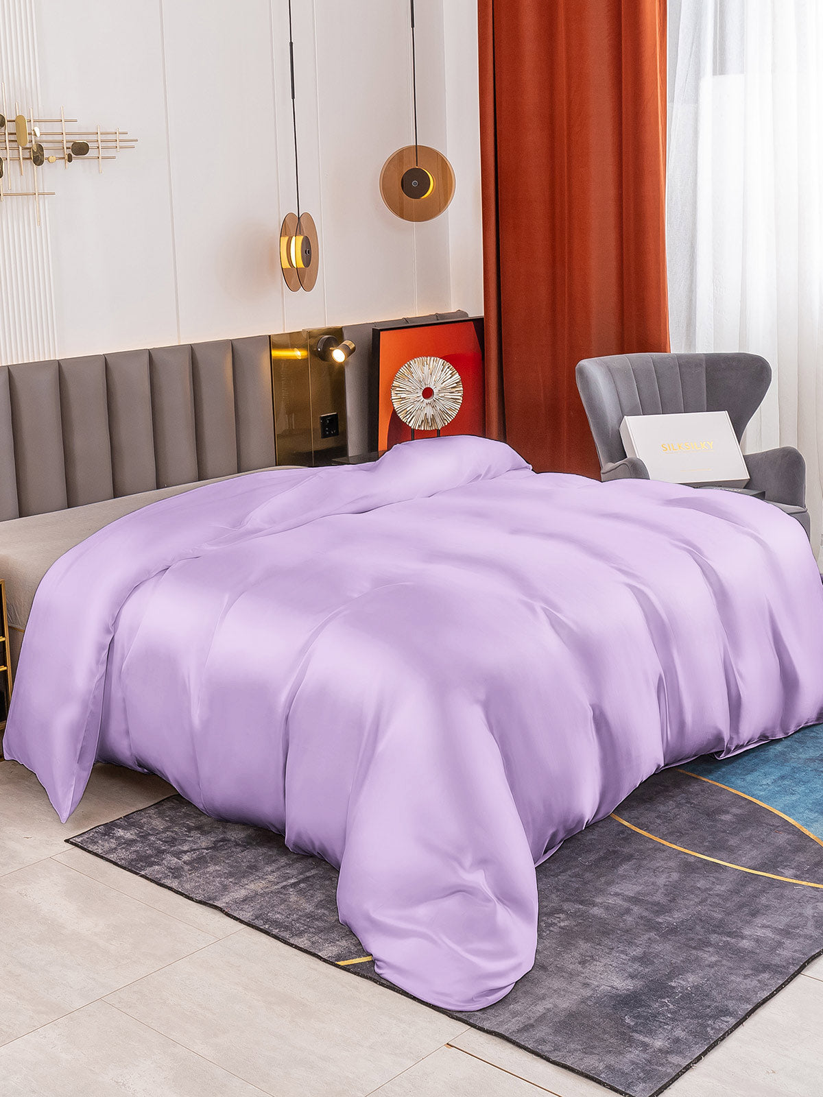 [Lavendel] SilkSilky-DK 19Momme Duvet Cover 001
