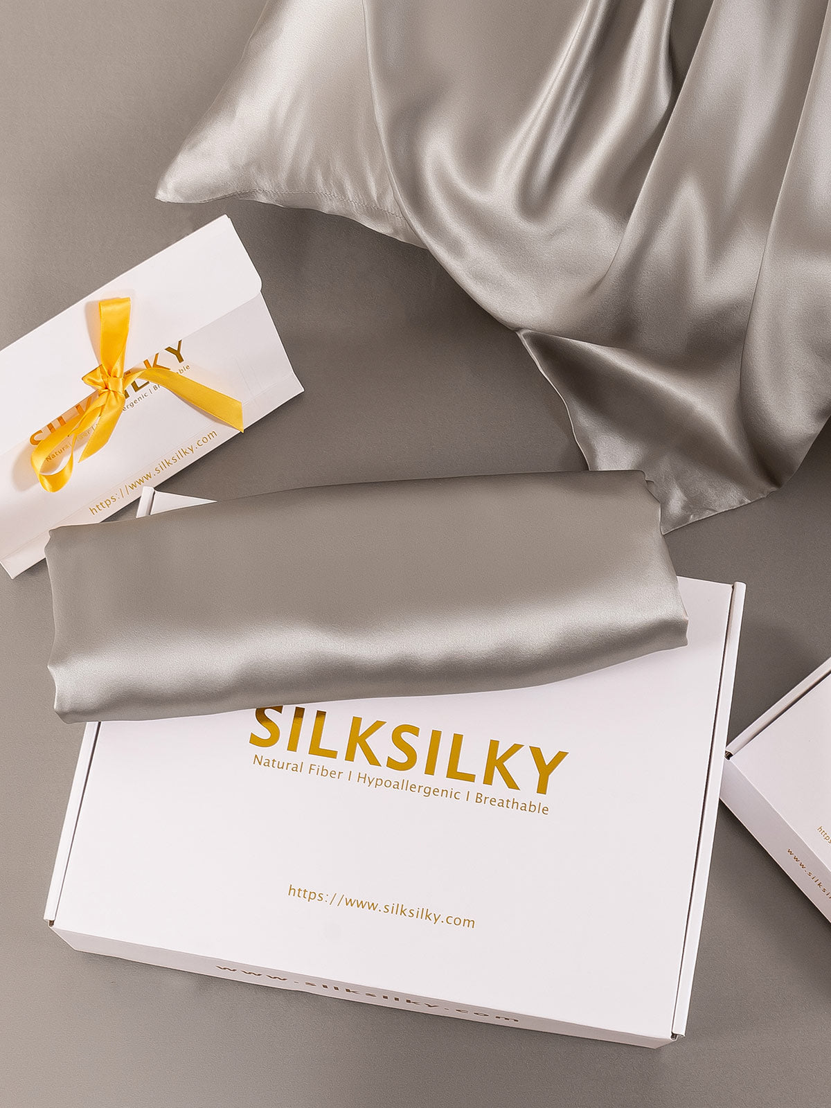 [Grå] SilkSilky-DK 22Momme Pillowcase 003
