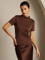 [Kaffe] SilkSilky-DK Short Sleeve T-shirt til kvinder 001
