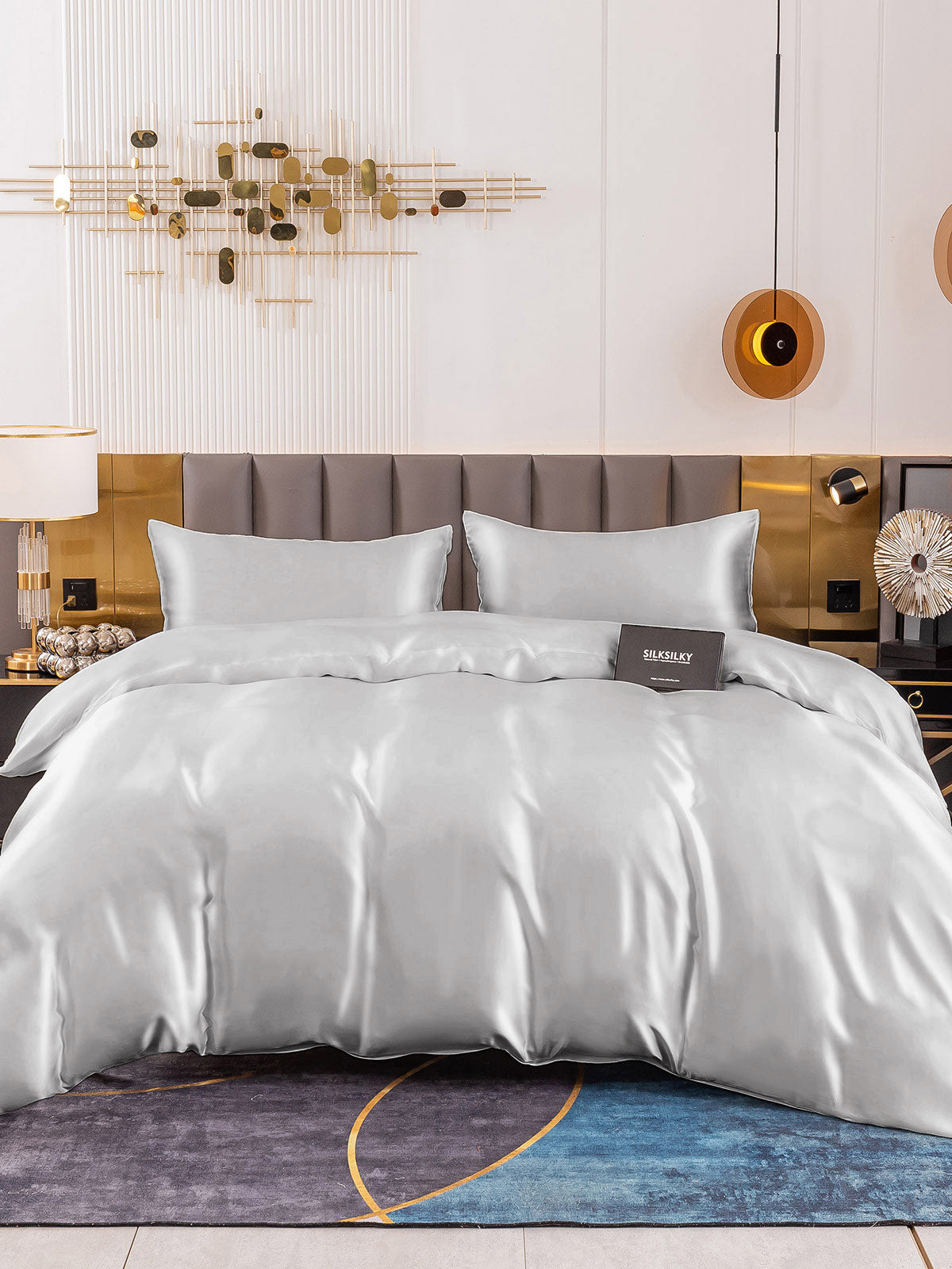 [Sølv] SilkSilky-DK 19Momme Bedding Set 003