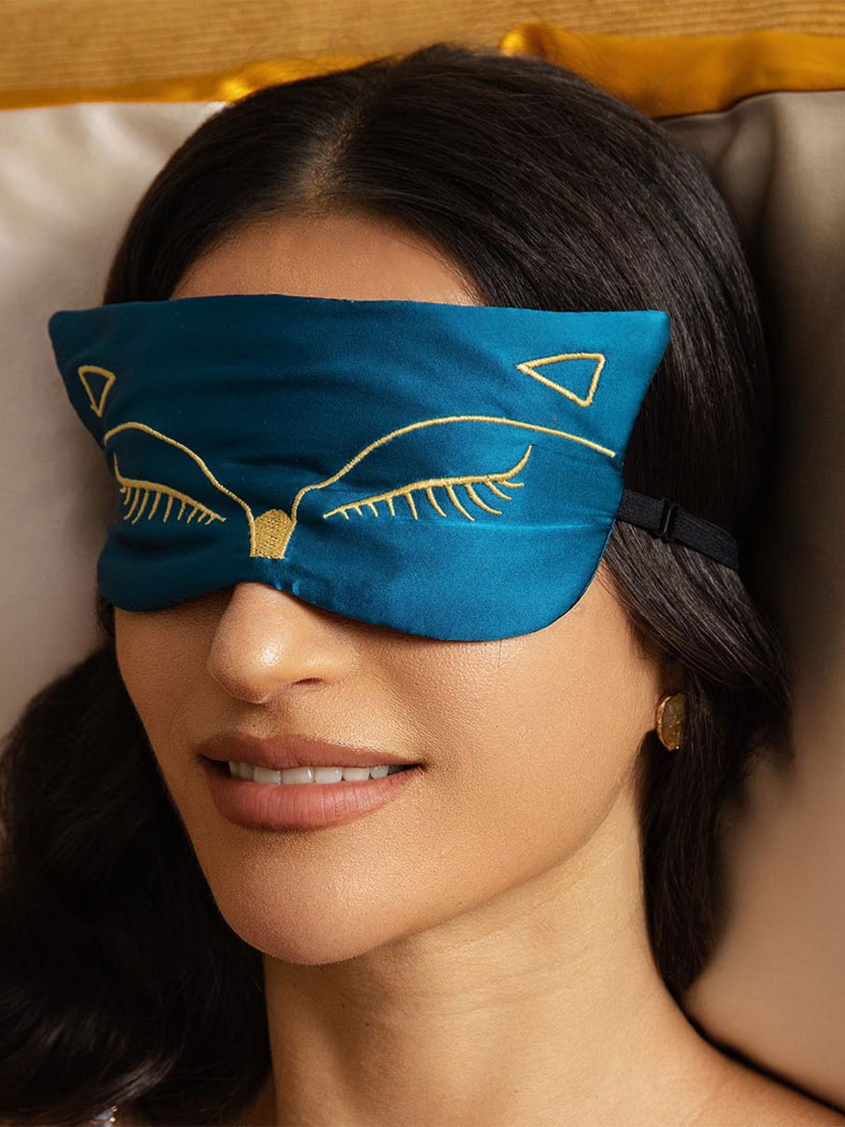 [Blågrøn] SilkSilky-DK Silke Eye Mask 003