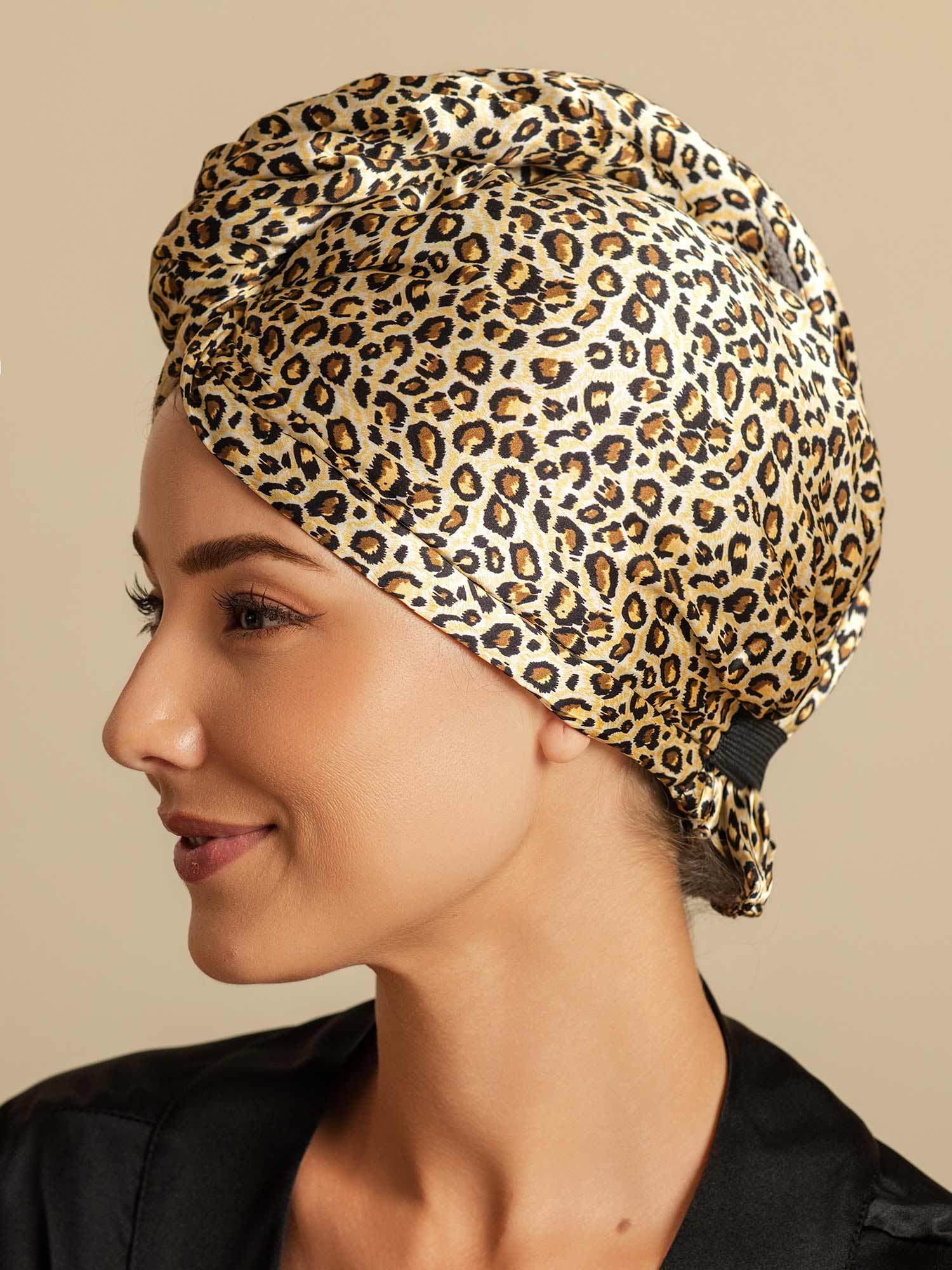[Leopard] SilkSilky-DK Silke Hair Towel Wrap 005,