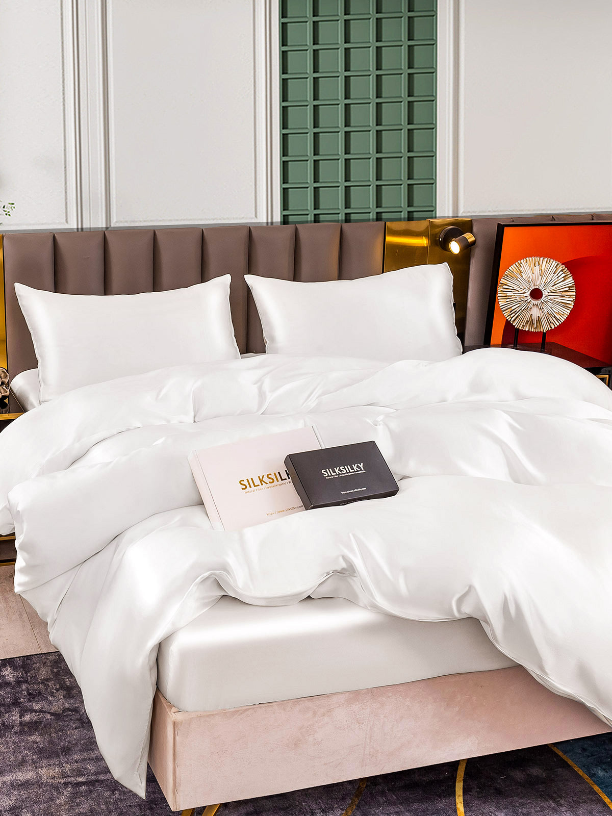 [Hvid] SilkSilky-DK 25Momme Bedding Set 004