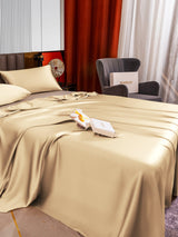[Beige] SilkSilky-DK 22Momme Sengesæt 004