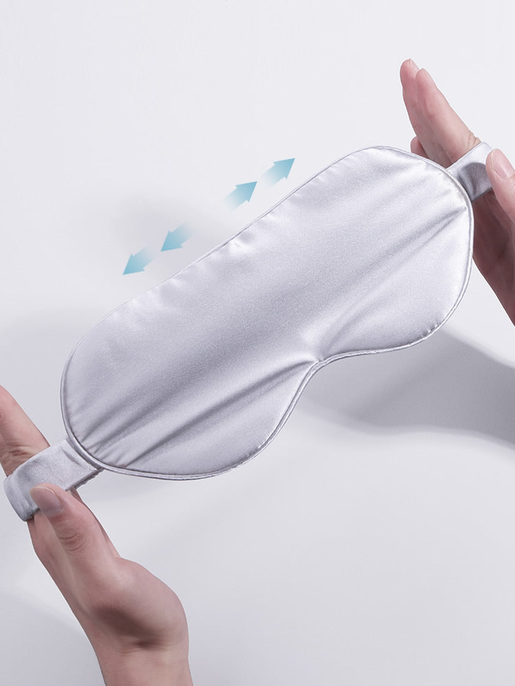 [Sølv] SilkSilky-DK 19Momme Pure Silk Eye Mask 006