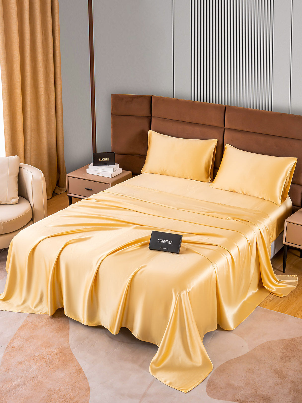 [Champagne] SilkSilky-DK 22Momme Bedding Set 005