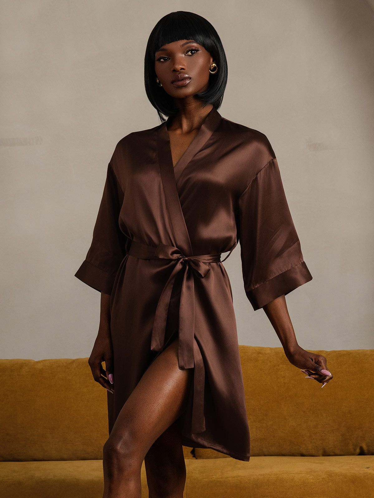 [Kaffe] SilkSilky-DK Womens Robe 006