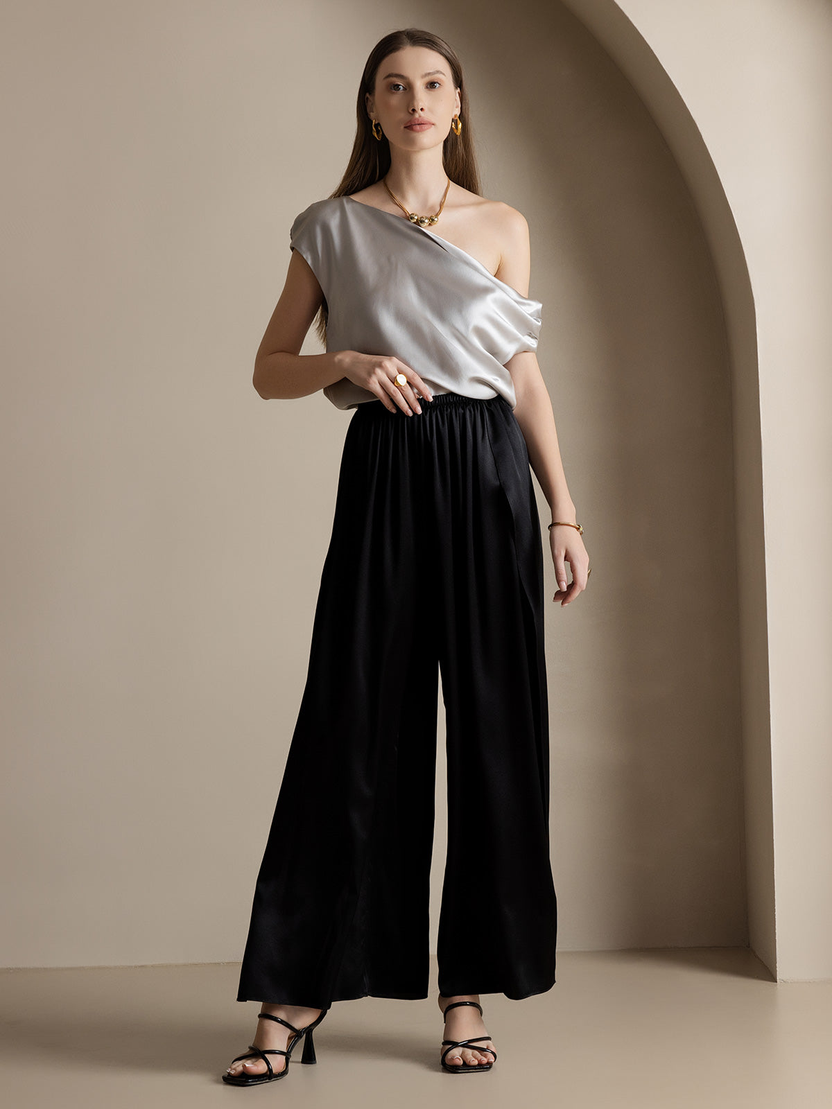[Sort] SilkSilky-DK 19Momme Silke Split Damebukser 006