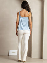 [Gråblå] SilkSilky-DK Spaghetti Strap Camisole Top 002