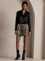 [Sort] SilkSilky-DK Long Sleeve Lapel Collar Dameskjorte 007
