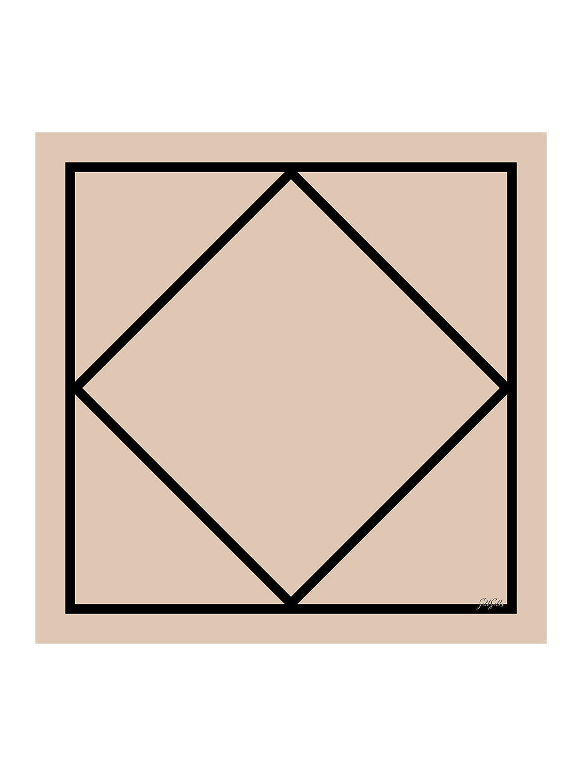[Beige Firkant] SilkSilky-DK Halstørklæde 001