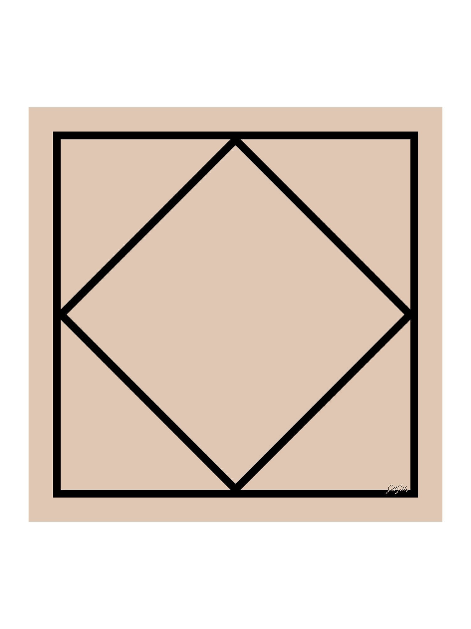 [Beige Firkant] SilkSilky-DK Halstørklæde 001