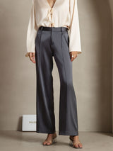[Mørkegrå] SilkSilky-DK 19Momme Silke Womens Pants 001,