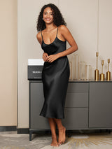 [Sort] SilkSilky-DK Sleeveless V Neck Natkjole 002