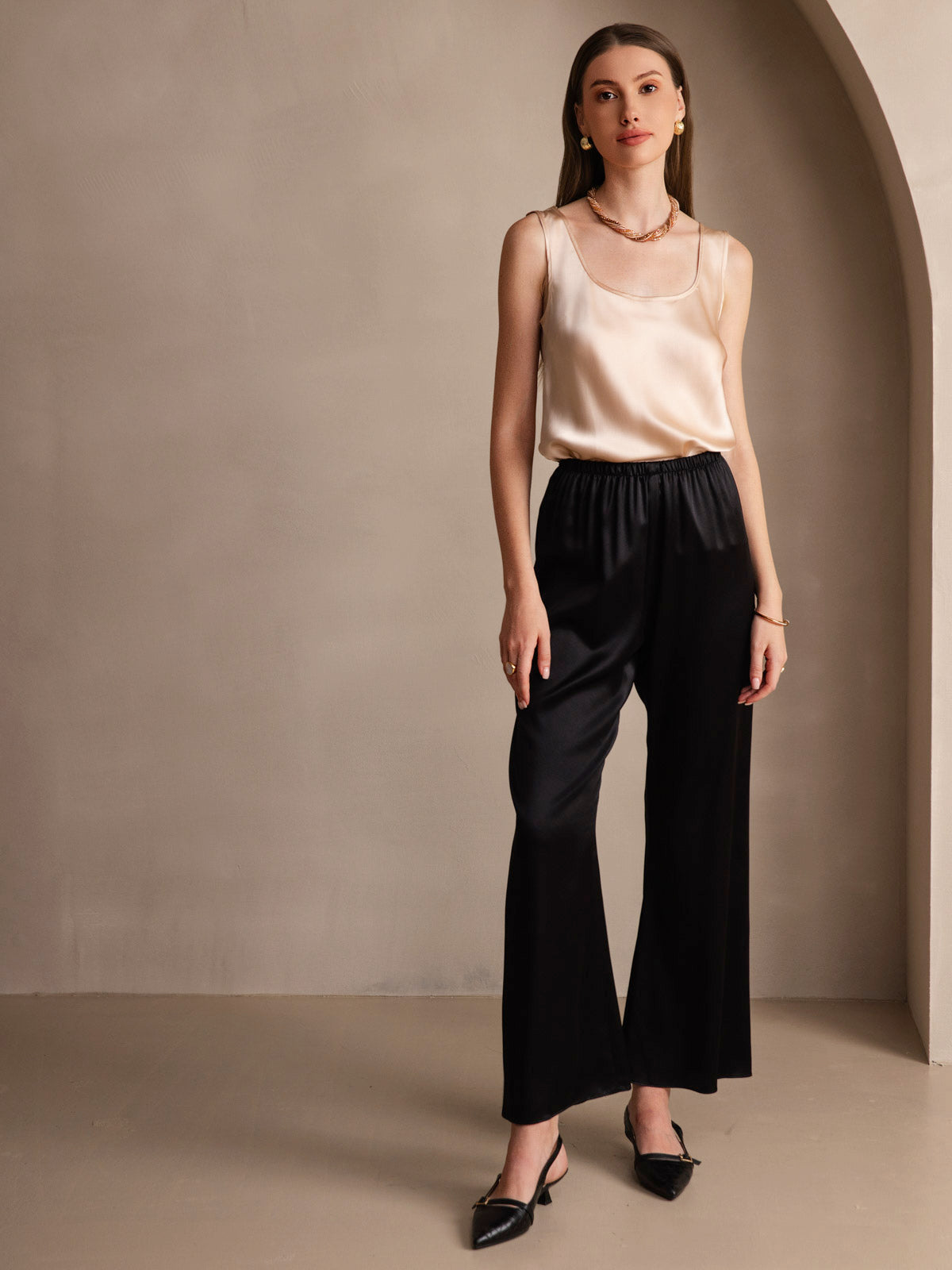 [Champagne] SilkSilky-DK 19Momme Silke Camisoles 008