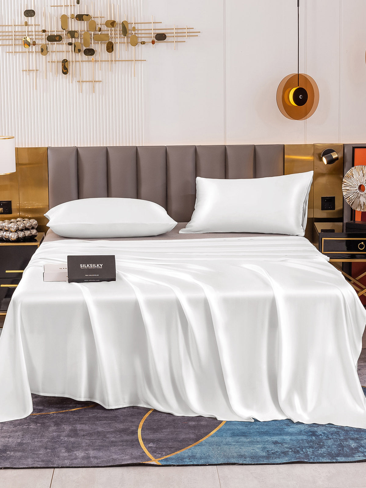 [Hvid] SilkSilky-DK 19Momme Bedding Set 002