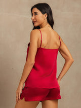 [Vin] SilkSilky-DK 19Momme Silke Spaghetti Rem Camisole Set 002