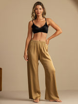 [Tan] SilkSilky-DK 19Momme Women's Sleep Pants 005