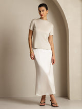 [Grå] SilkSilky-DK Short Sleeve T-shirt til kvinder 009