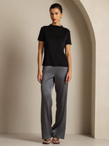 [Sort] SilkSilky-DK Short Sleeve T-shirt til kvinder 007