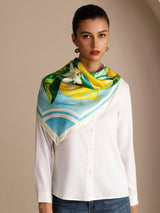 [Blå Citron] SilkSilky-DK Scarf 003
