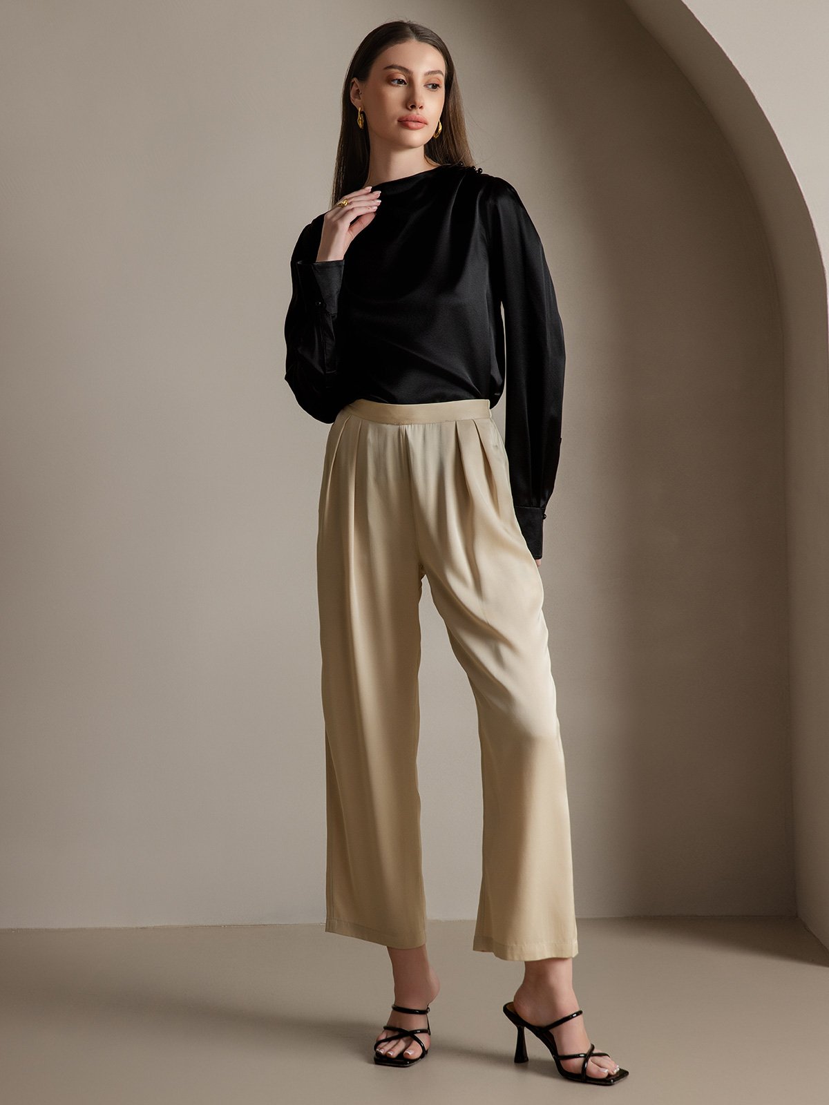 [Sort] SilkSilky-DK 19Momme Silke Womens Shirt 007