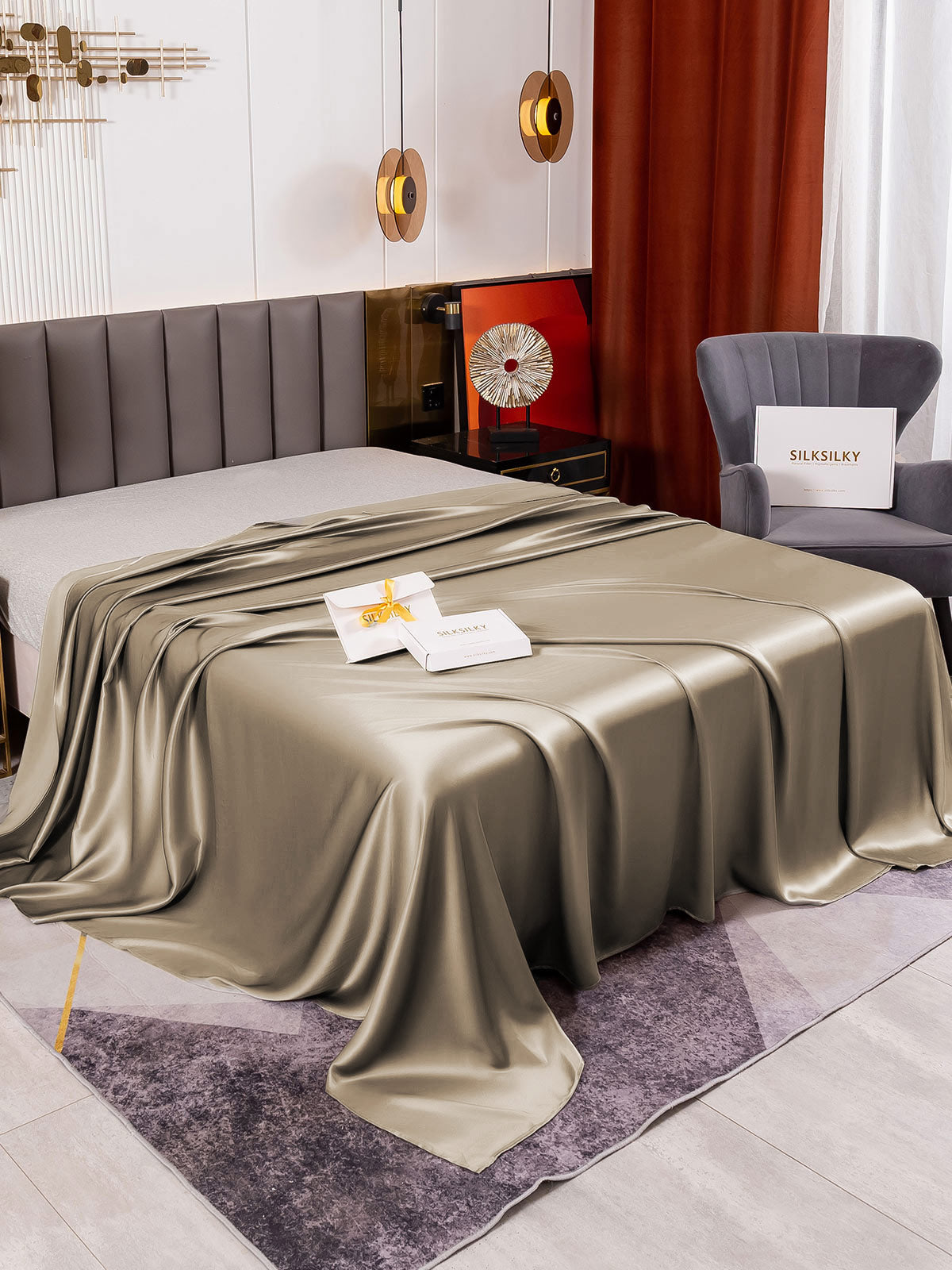 [Kaki] SilkSilky-DK 19Momme Sheet 001