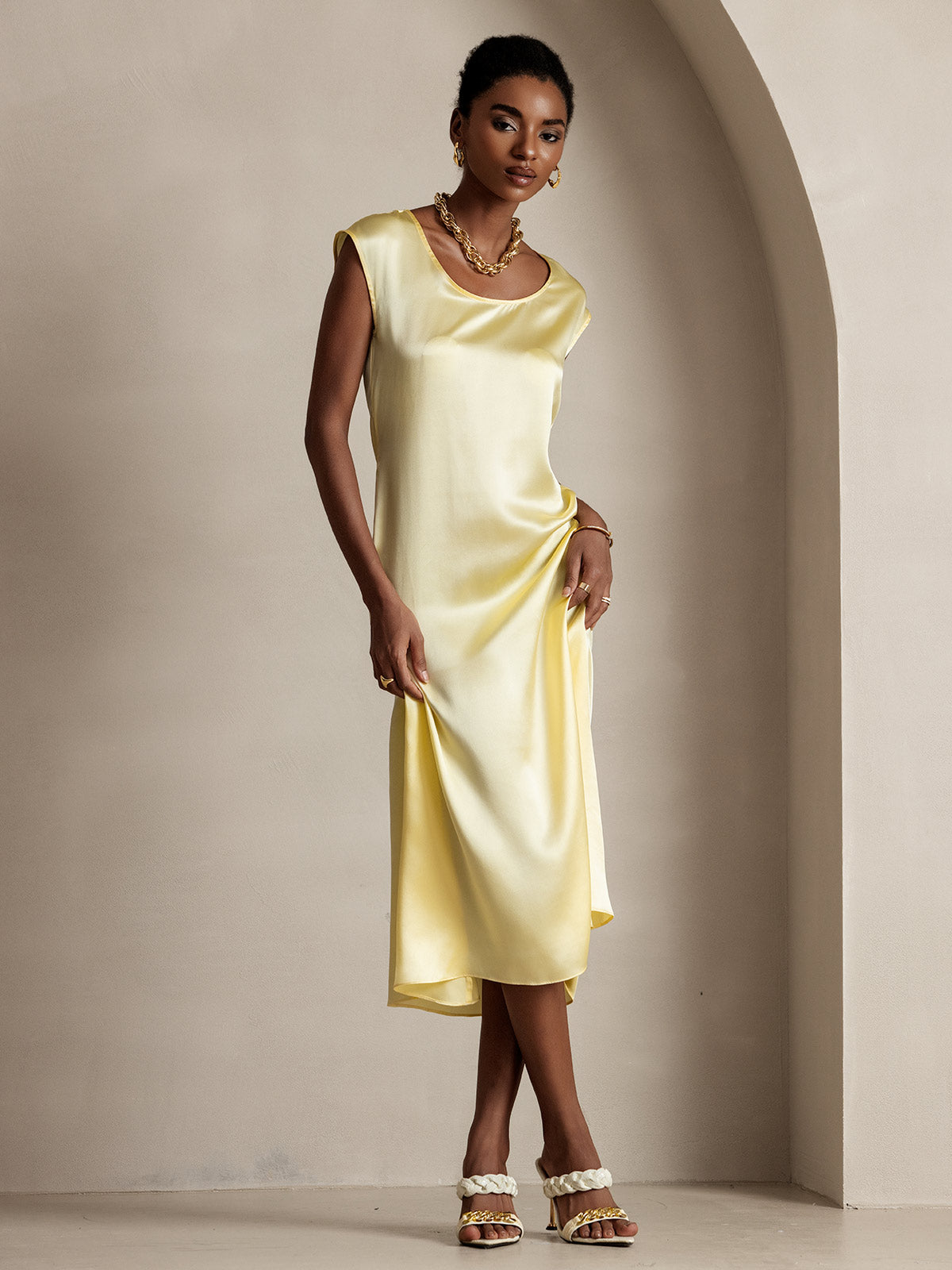 [Lysegul] SilkSilky-DK 19Momme Silke Dress 004