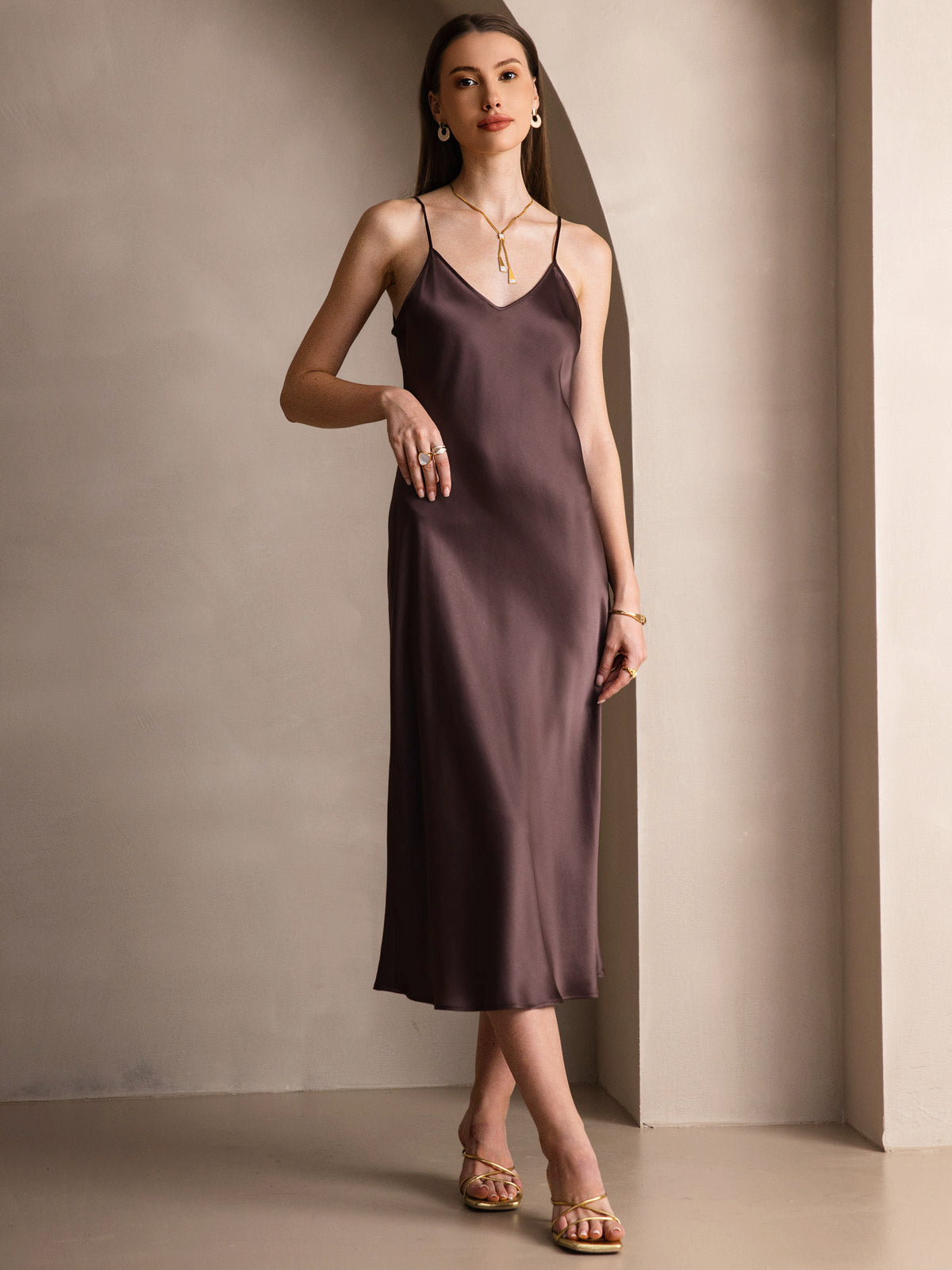 SilkSilky-DK-Pure-Silk-Sleeveless-Round-Neck-Kjole-Kaffe-004