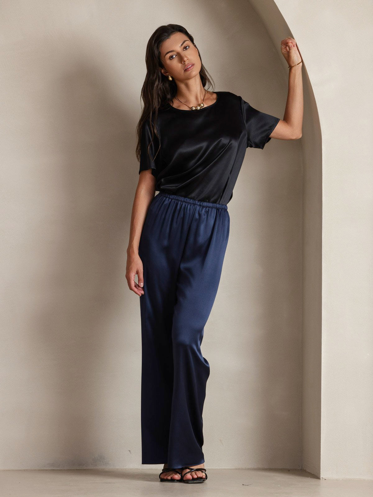 SilkSilky-DK Womens T-Shirt Sort 007