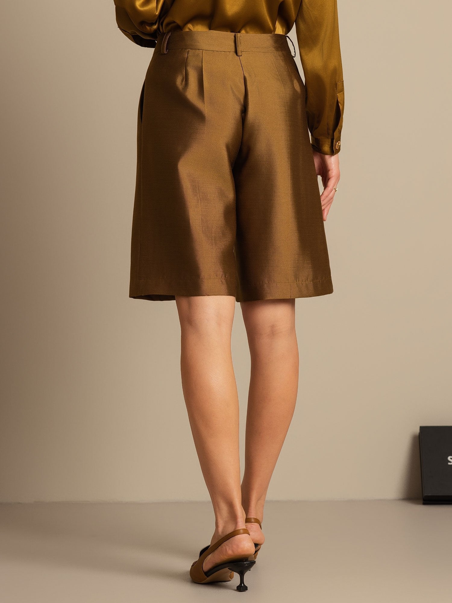 [Bronze] SilkSilky-DK 32Momme Silke Womens Shorts 002,